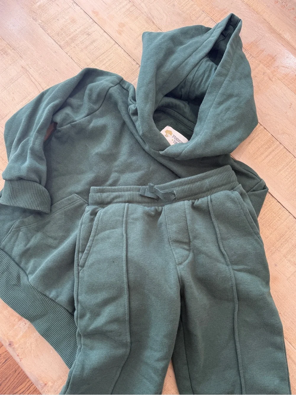 Tucker & Tate toddler kids green hoodie sweater jogger pants set